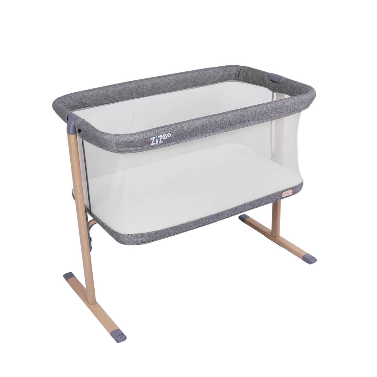 Tutti Bambini ZiZee Breathable Rocking Crib - Oak/Charcoal 6