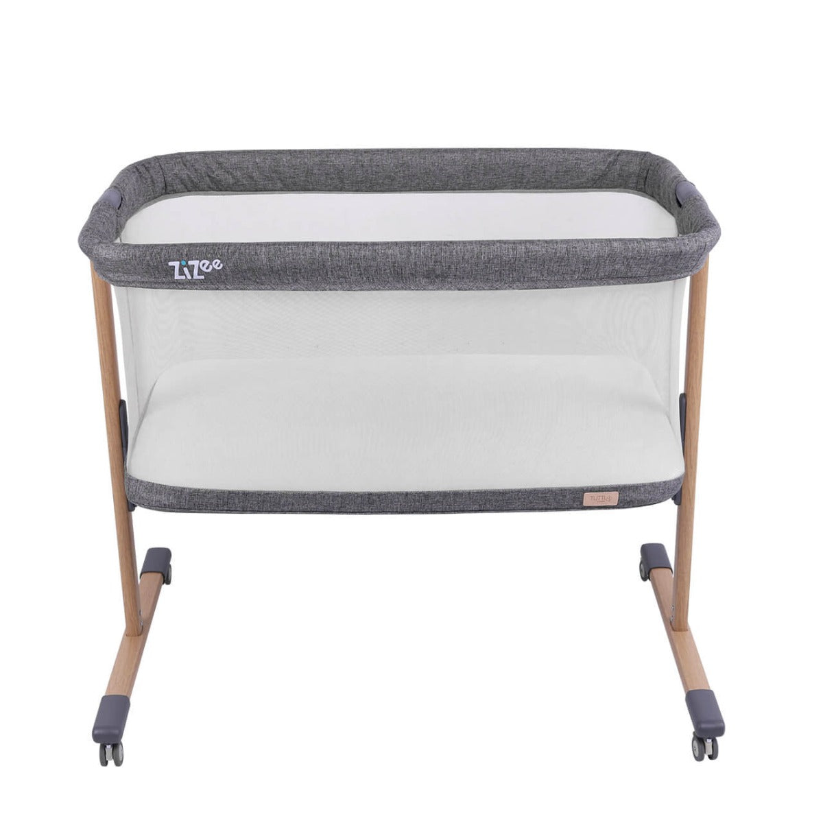 Tutti Bambini ZiZee Breathable Rocking Crib - Oak/Charcoal 7