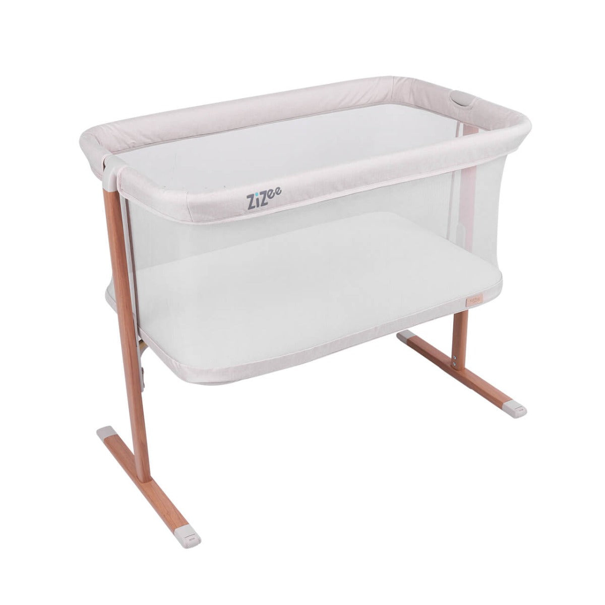 Tutti Bambini ZiZee Breathable Rocking Crib - Scandinavian Walnut/Ecru 4