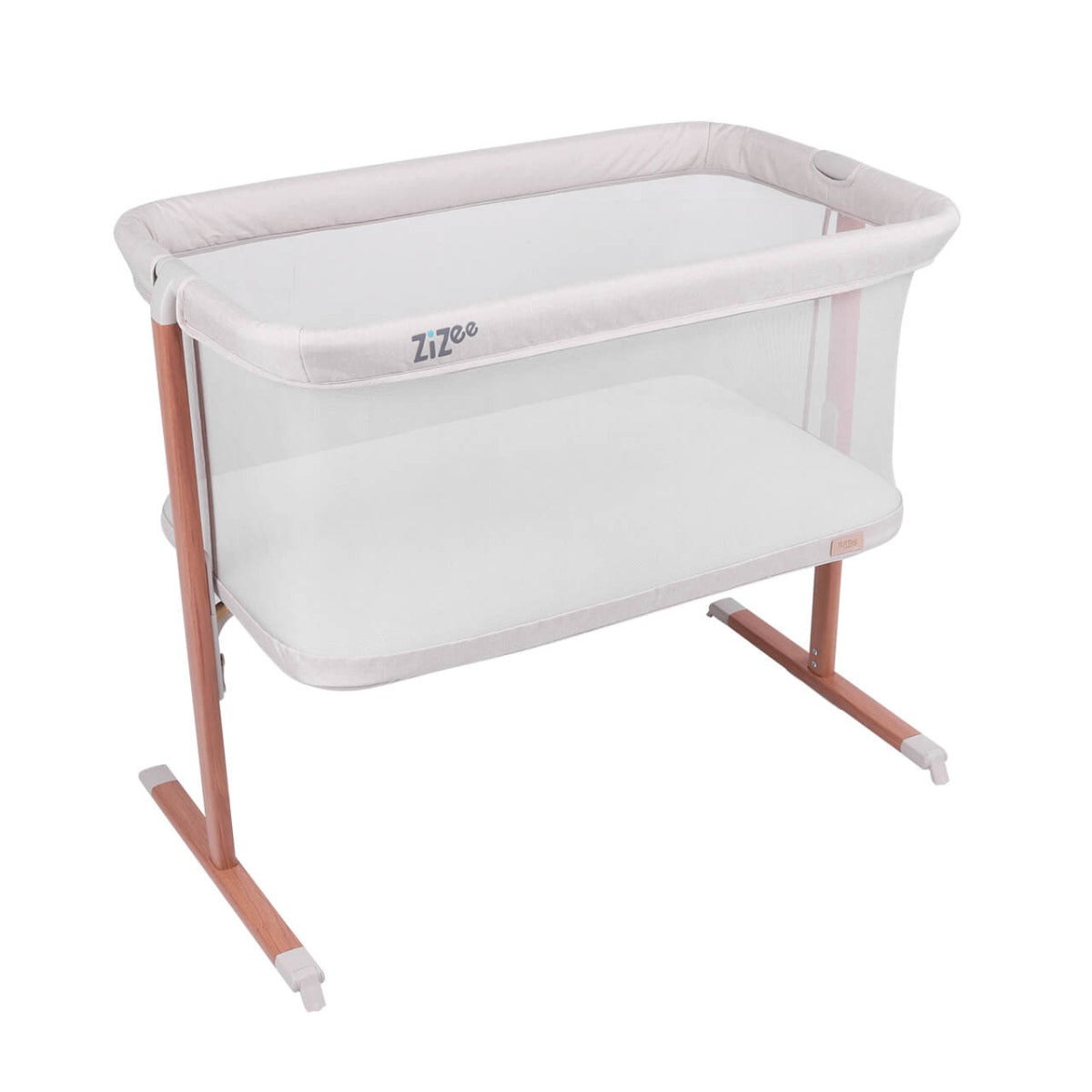 Tutti Bambini ZiZee Breathable Rocking Crib - Scandinavian Walnut/Ecru 5