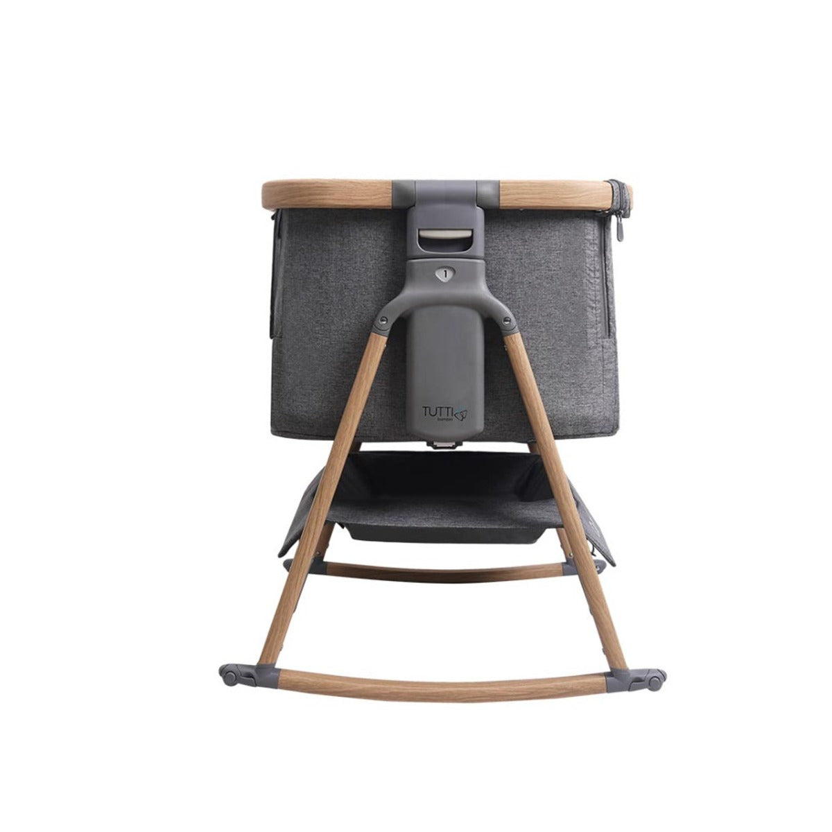 Tutti Bambini CoZee Air Bedside Crib - Oak and Charcoal 9