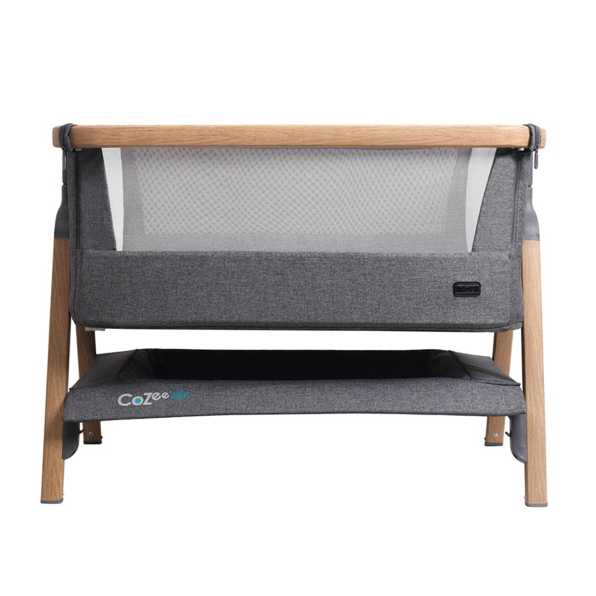 Tutti Bambini CoZee Air Bedside Crib - Oak and Charcoal 12