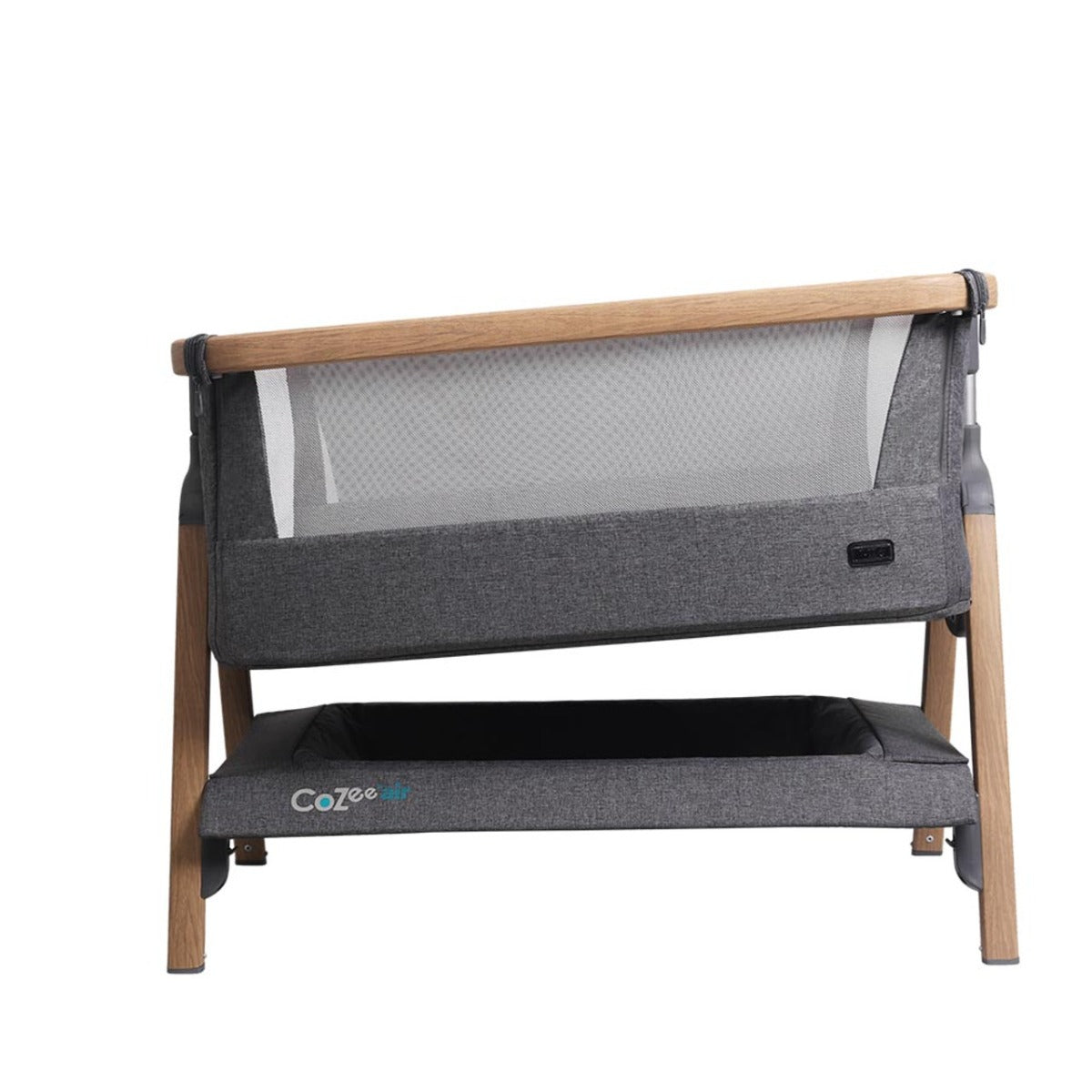 Tutti Bambini CoZee Air Bedside Crib - Oak and Charcoal 13