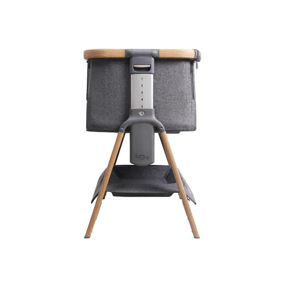 Tutti Bambini CoZee Air Bedside Crib - Oak and Charcoal 14