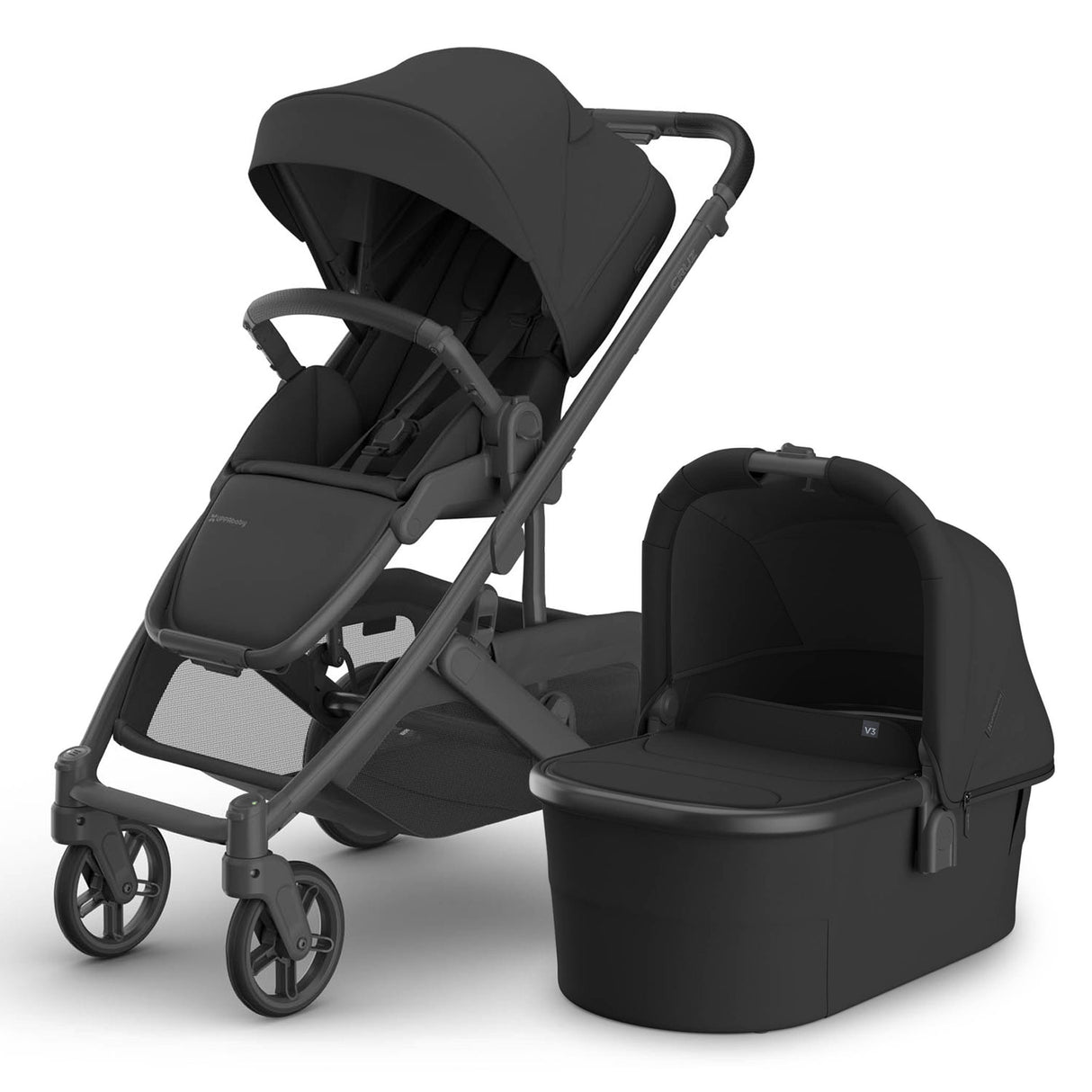 UPPAbaby Cruz V3 Pushchair, Carrycot & Accessory Bundle - Jake