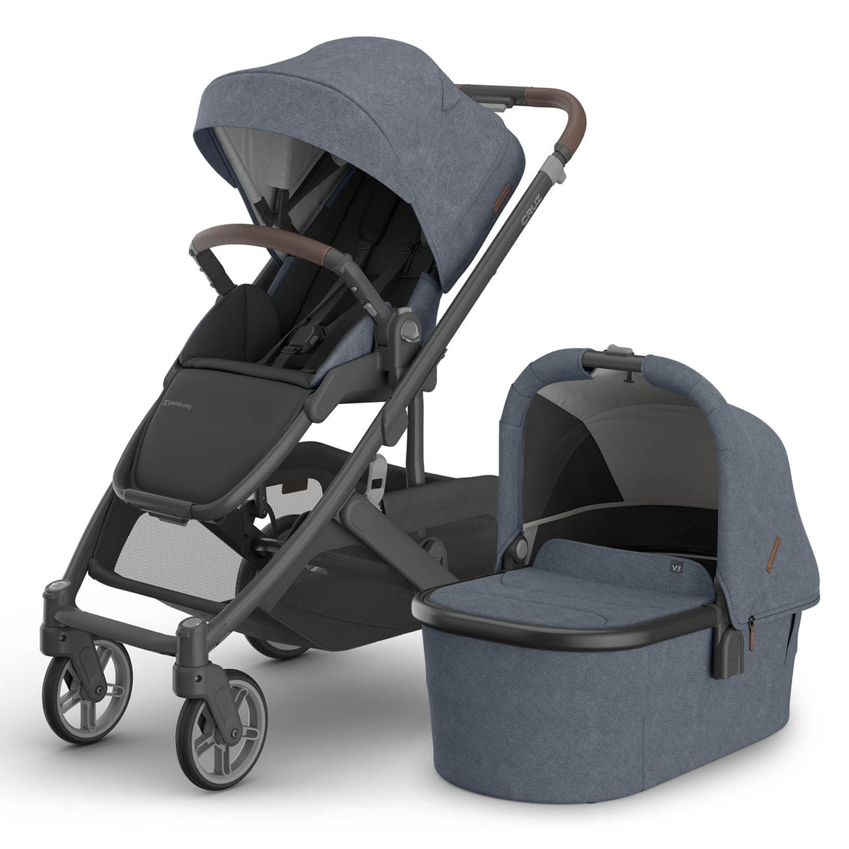 UPPAbaby Cruz V3 Pushchair, Carrycot & Accessory Bundle - Julian