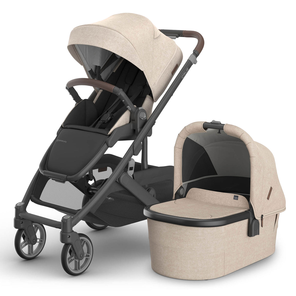 UPPAbaby Cruz V3 Pushchair, Carrycot & Accessory Bundle - Liam