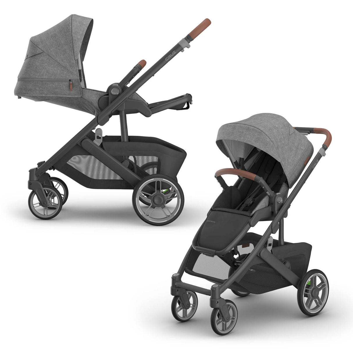 UPPAbaby Cruz V3 Pushchair, Carrycot & Accessory Bundle - Greyson