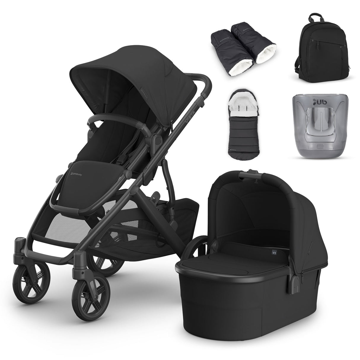 UPPAbaby VISTA V3 Pushchair & Accessory Bundle - Jake