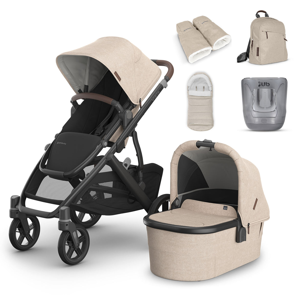 UPPAbaby VISTA V3 Pushchair & Accessory Bundle - Liam