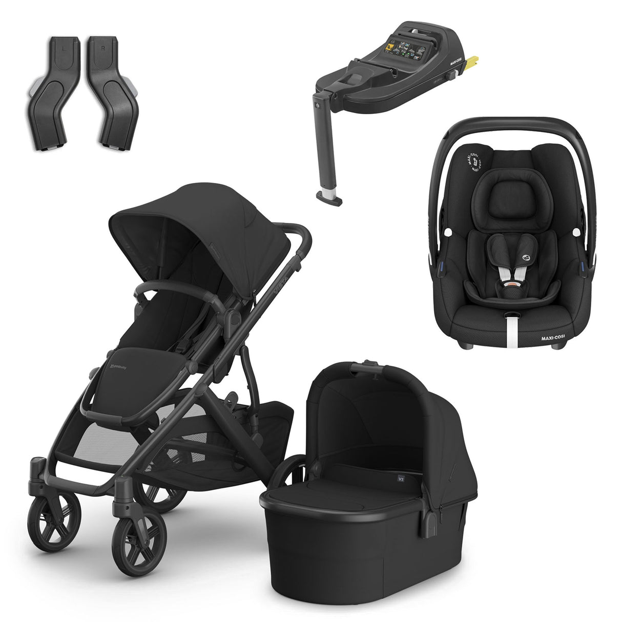 UPPAbaby VISTA V3 Luxury Maxi-Cosi Cabriofix i-Size Travel System Bundle - Jake
