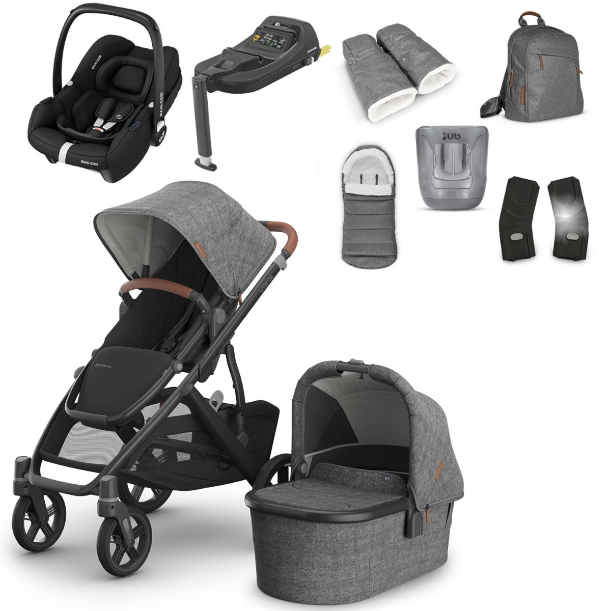 UPPAbaby VISTA V3 Luxury Travel System with Maxi-Cosi CabrioFix i-Size - Choose your Colour 23