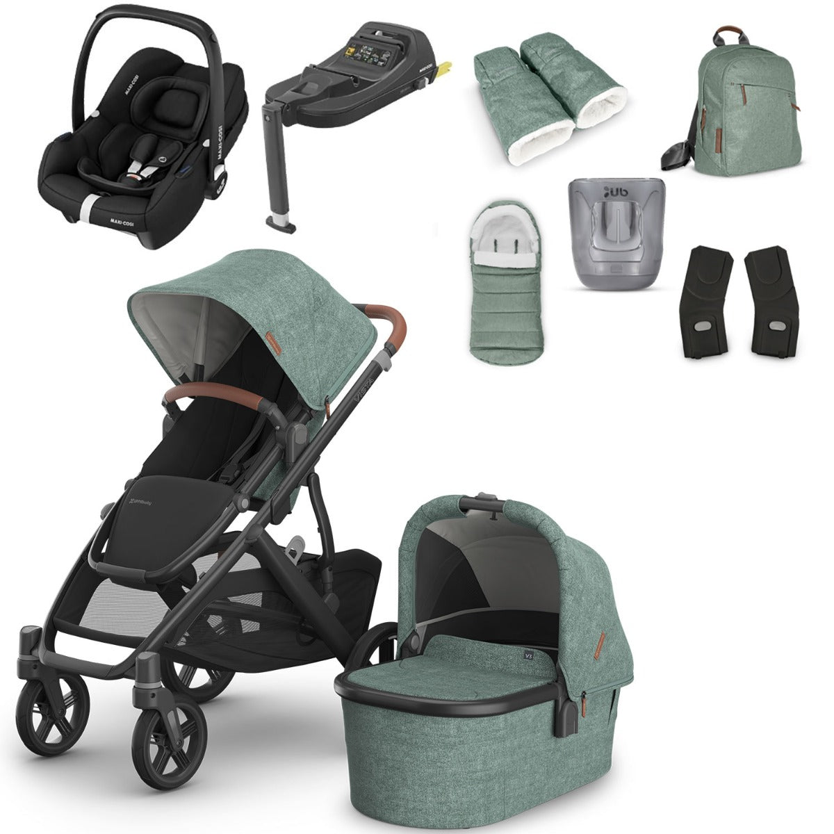 UPPAbaby VISTA V3 Luxury Travel System with Maxi-Cosi CabrioFix i-Size - Choose your Colour 24