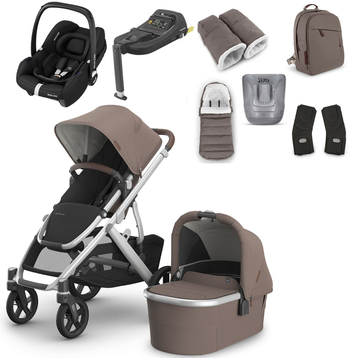 UPPAbaby VISTA V3 Luxury Travel System with Maxi-Cosi CabrioFix i-Size - Choose your Colour 27