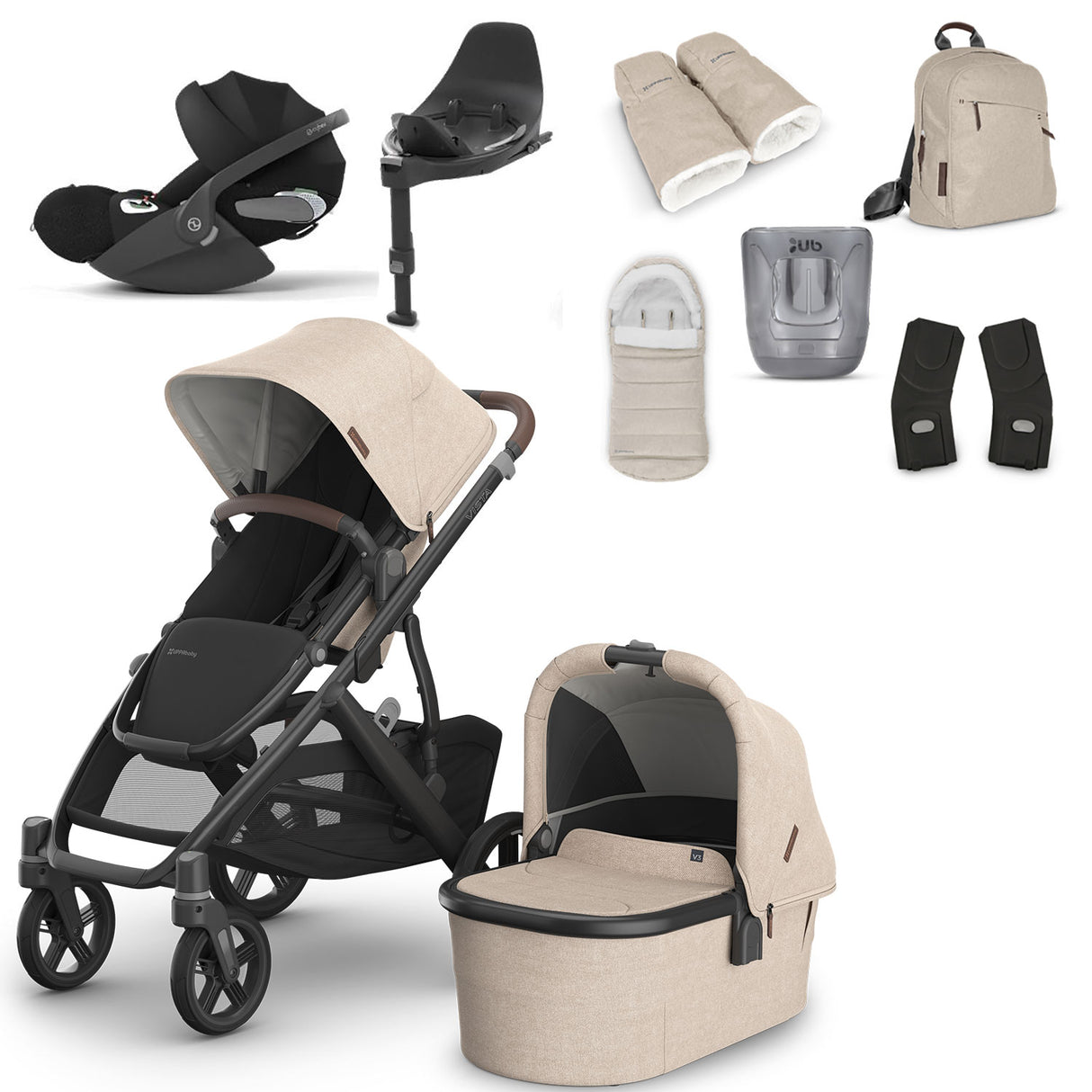 UPPAbaby VISTA V3 Luxury Cybex Cloud T i-Size Travel System Bundle - Liam