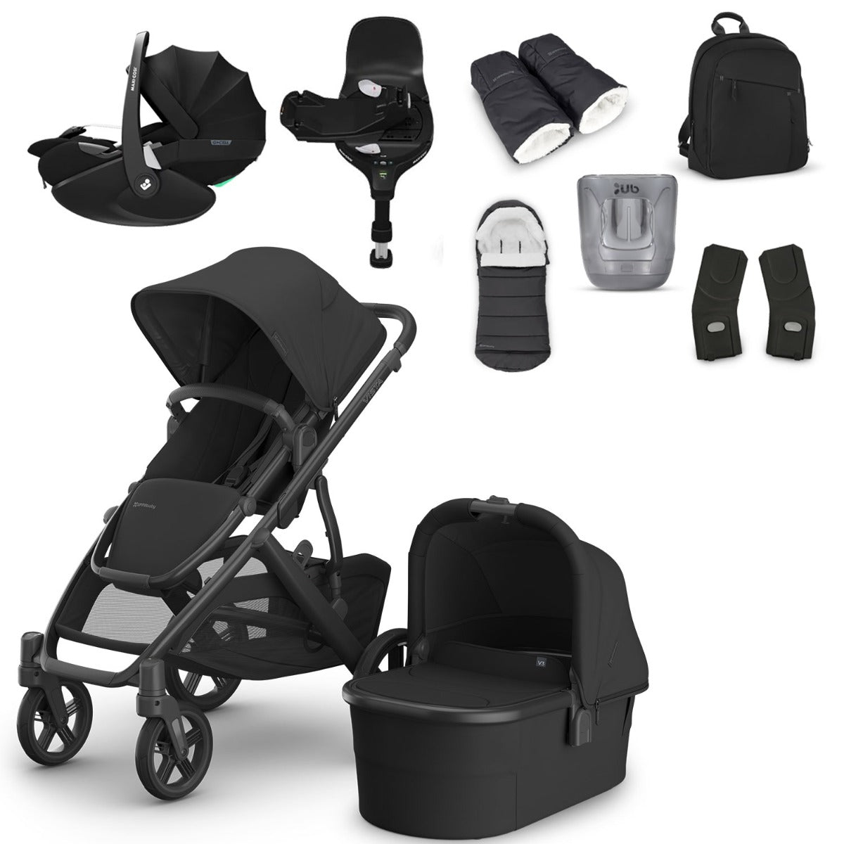 UPPAbaby VISTA V3 Luxury Travel System with Maxi-Cosi Pebble 360 Pro2 i-Size - Choose your Colour 1
