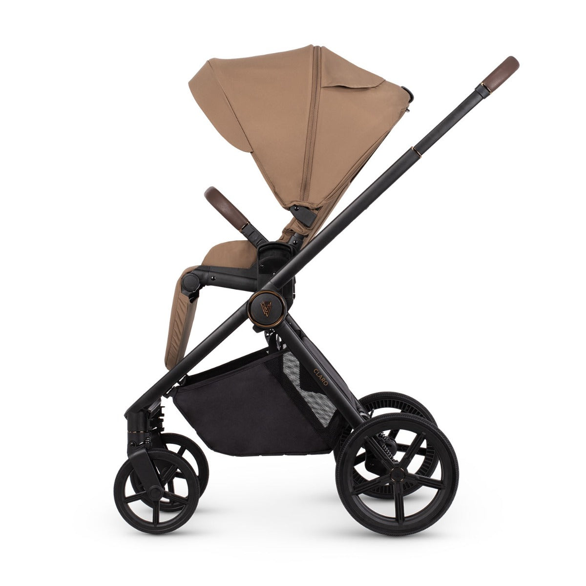 Venicci Claro Complete Travel System Bundle + 360 Isofix Base - Caramel 6