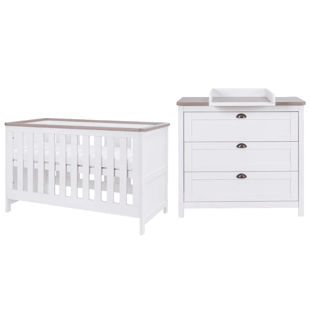 Tutti Bambini Verona 2 Piece Room Set - White & Oak