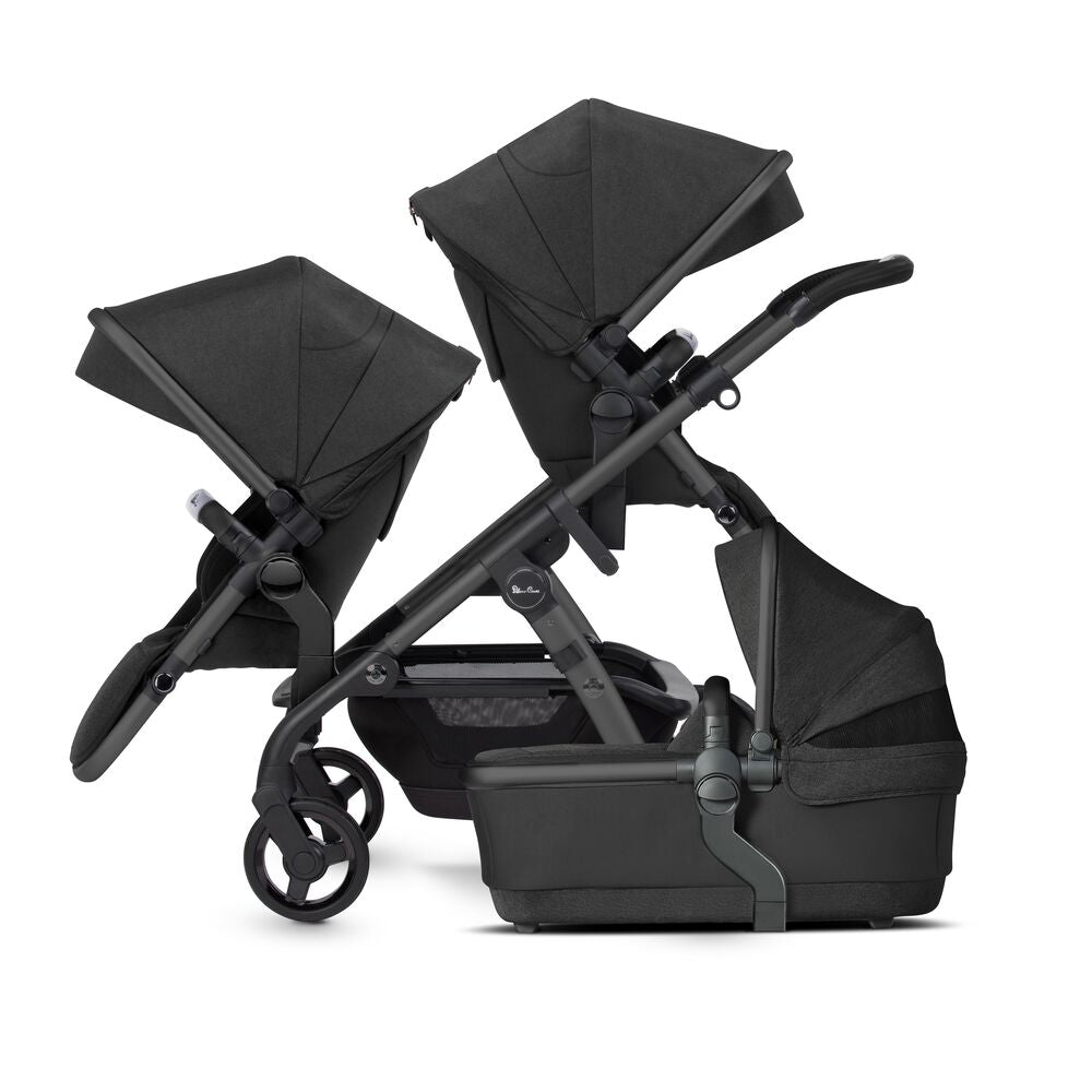 Silver Cross Wave 3 Twin Pram & Pushchair - Onyx 9