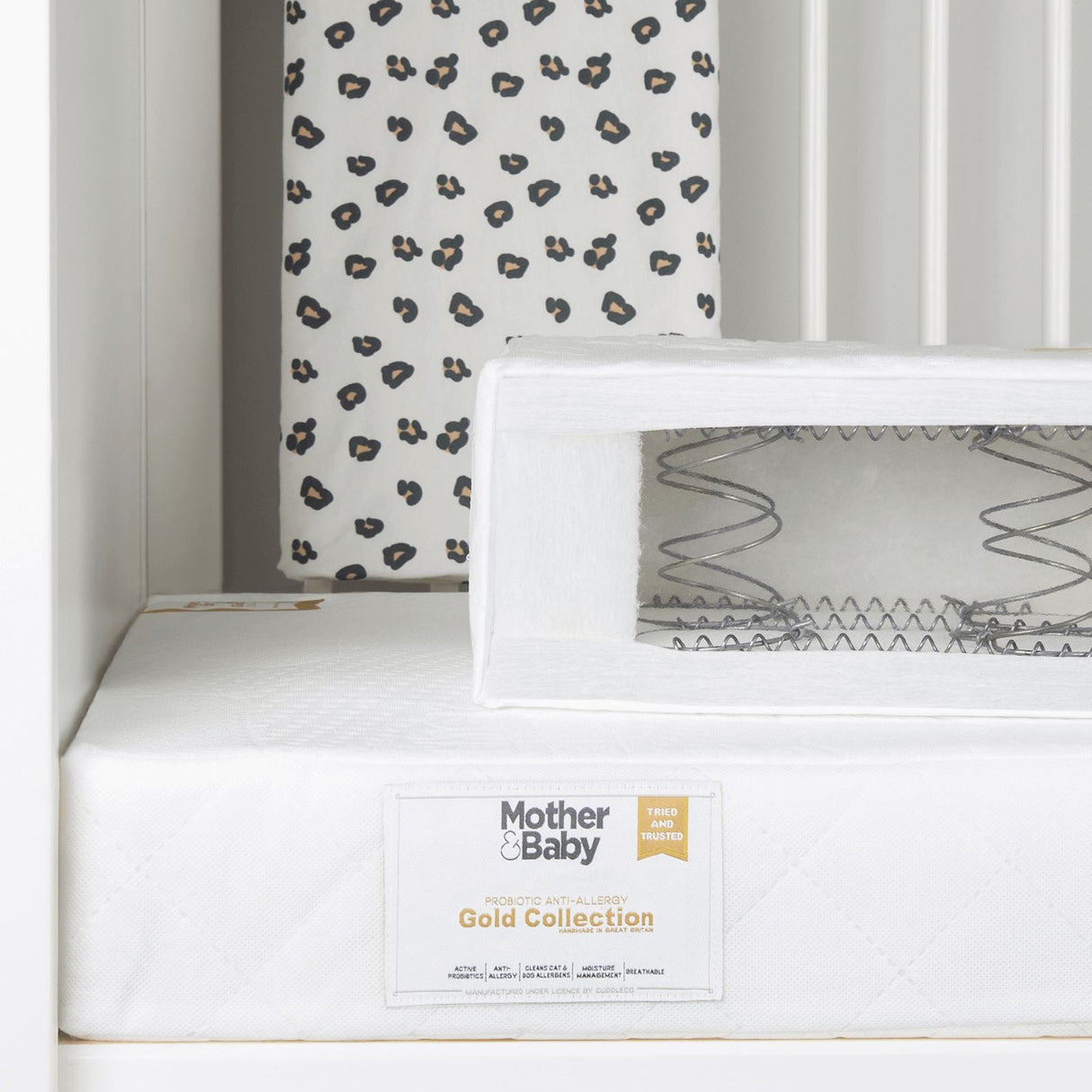 Mother&Baby Rose Gold Anti-Allergy Sprung Cot Mattress 120 x 60cm