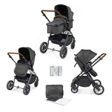 Ickle Bubba Cosmo 2 in 1 Pushchair - Black/Graphite Grey