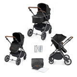 Ickle Bubba Cosmo 2 in 1 Pushchair - Gunmetal/Black