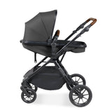 Ickle Bubba Cosmo All in One Stratus i-Size Travel System & Base - Black/Graphite Grey