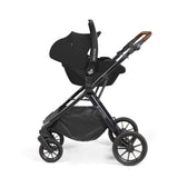 Ickle Bubba Cosmo 9 Piece Travel System with Maxi-Cosi CabrioFix i-Size Car Seat & Base - Black/Graphite Grey