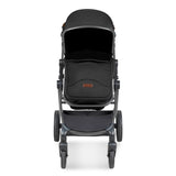 Ickle Bubba Cosmo 9 Piece Travel System with Maxi-Cosi CabrioFix i-Size Car Seat & Base - Gunmetal/Black