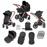Ickle Bubba Stomp Luxe 9 Piece Pram Bundle - Bronze/Midnight/Tan