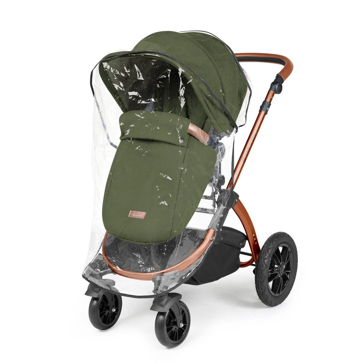 Ickle Bubba Stomp Luxe 9 Piece Pram Bundle - Bronze/Woodland/Tan