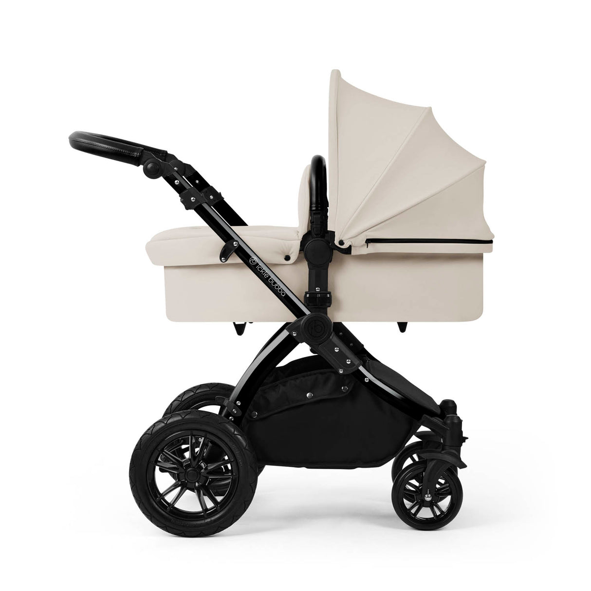 Ickle Bubba Stomp Luxe 9 Piece Pram Bundle - Black/Stone/Black