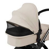Ickle Bubba Stomp Luxe 9 Piece Pram Bundle - Black/Stone/Black