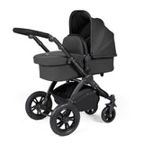 Ickle Bubba Stomp Luxe 9 Piece Pram Bundle - Black/Charcoal Grey/Black