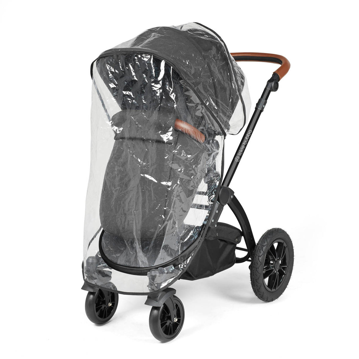 Ickle Bubba Stomp Luxe 9 Piece Pram Bundle - Black/Charcoal Grey/Tan