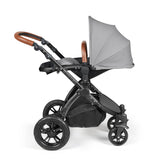 Ickle Bubba Stomp Luxe 9 Piece Pram Bundle - Black/Pearl Grey/Tan
