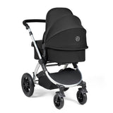 Ickle Bubba Stomp Luxe 9 Piece Pram Bundle - Silver/Midnight/Black