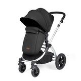 Ickle Bubba Stomp Luxe 9 Piece Pram Bundle - Silver/Midnight/Black