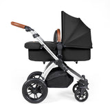 Ickle Bubba Stomp Luxe 9 Piece Pram Bundle - Silver/Midnight/Tan