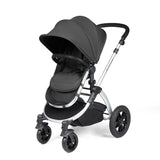 Ickle Bubba Stomp Luxe 9 Piece Pram Bundle - Silver/Charcoal Grey/Black