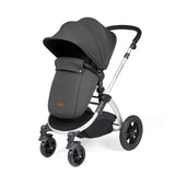 Ickle Bubba Stomp Luxe 9 Piece Pram Bundle - Silver/Charcoal Grey/Black
