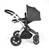 Ickle Bubba Stomp Luxe 9 Piece Pram Bundle - Silver/Charcoal Grey/Black