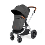 Ickle Bubba Stomp Luxe 9 Piece Pram Bundle - Silver/Charcoal Grey/Tan