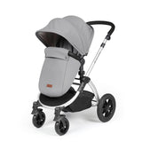 Ickle Bubba Stomp Luxe 9 Piece Pram Bundle - Silver/Pearl Grey/Black