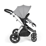 Ickle Bubba Stomp Luxe 9 Piece Pram Bundle - Silver/Pearl Grey/Black
