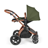 Ickle Bubba Stomp Luxe 12 Piece Travel System with i-Size Stratus Car Seat & Base - Bronze/Woodland/Tan