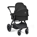 Ickle Bubba Stomp Luxe 12 Piece Travel System with i-Size Stratus Car Seat & Base - Black/Midnight/Black