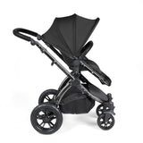 Ickle Bubba Stomp Luxe 12 Piece Travel System with i-Size Stratus Car Seat & Base - Black/Midnight/Black