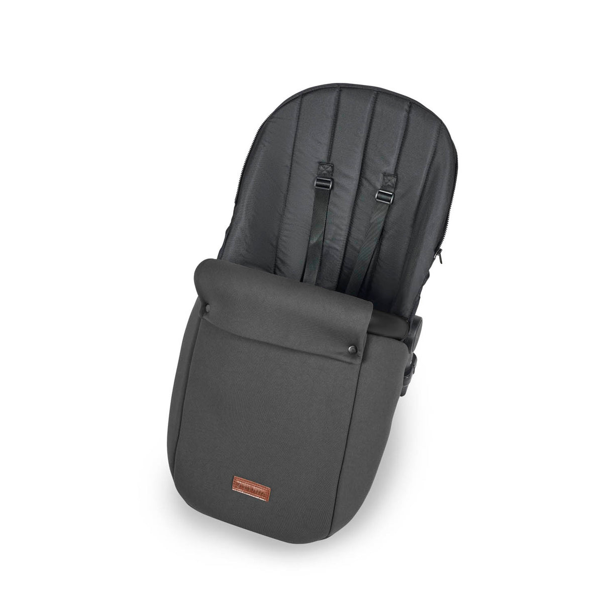 Ickle Bubba Stomp Luxe 12 Piece Travel System with i-Size Stratus Car Seat & Base - Black/Charcoal Grey/Black