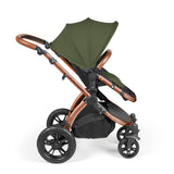 Ickle Bubba Stomp Luxe 12 Piece Travel System with i-Size Nimbus Car Seat & Spin Base - Bronze/Woodland/Tan